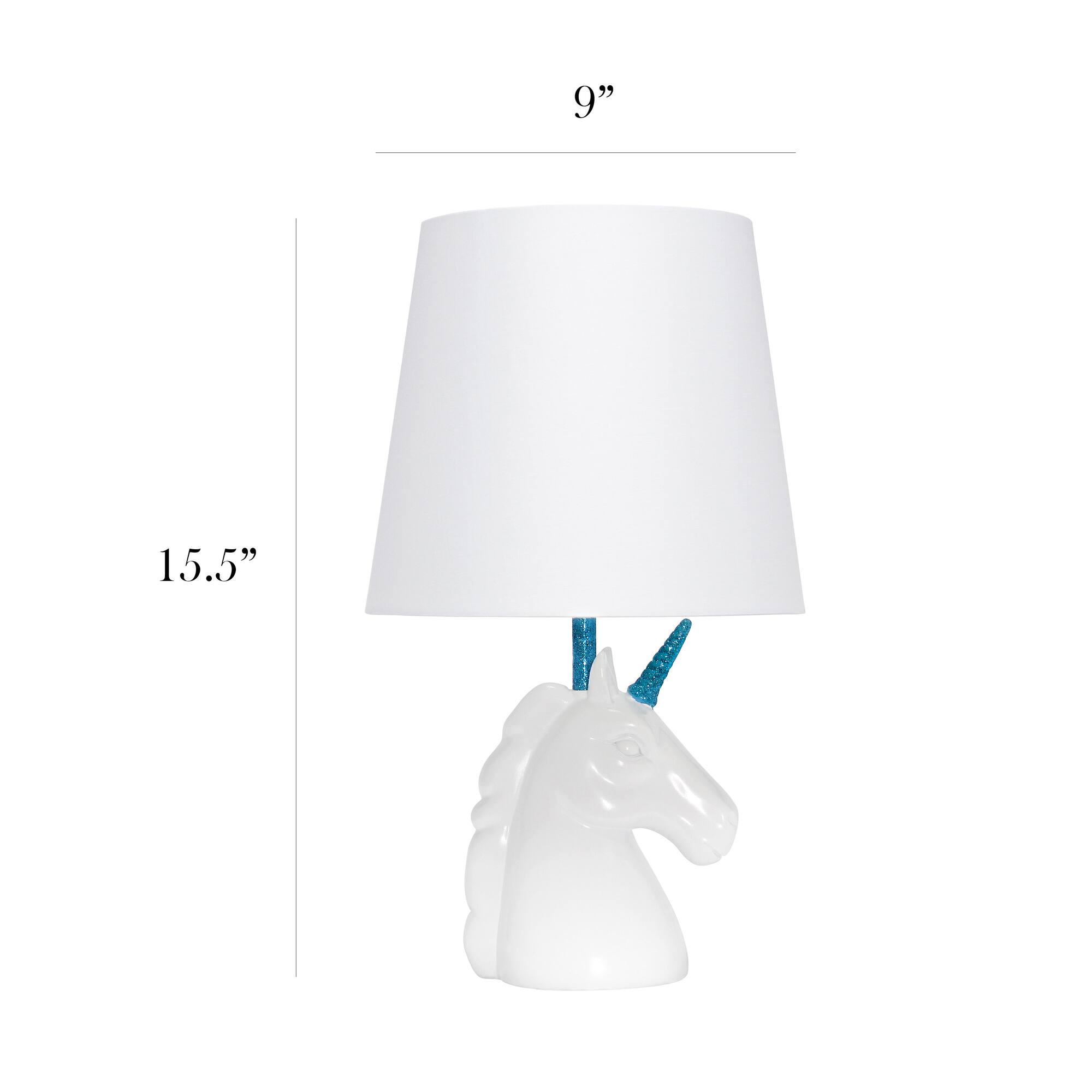 Simple Designs 15.5" Unicorn Table Lamp